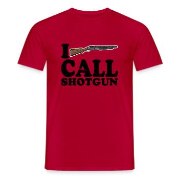 I Call Shotgun 6 - Men's T-Shirt - red - Front - AI Model Male 178 dark (178cm)
