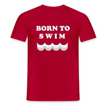 Triathlon Natation Bike Run Marathon - T-shirt homme - rouge - Devant - AI Model Male 178 dark (178cm)