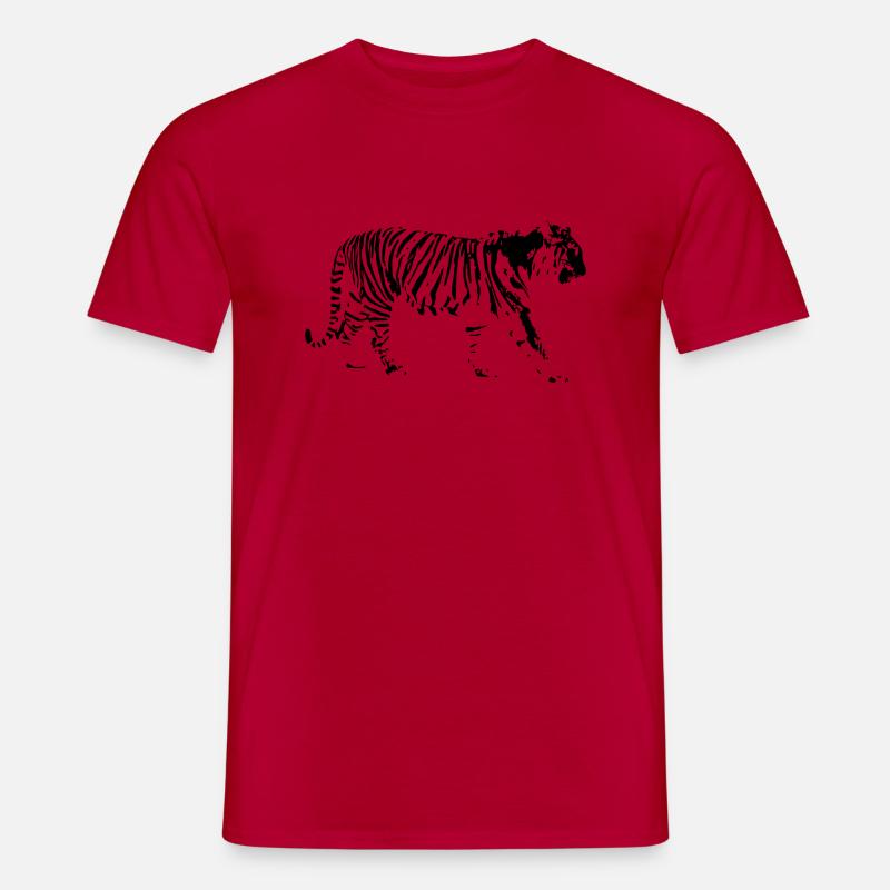 Tiger - Männer T-Shirt - Rot