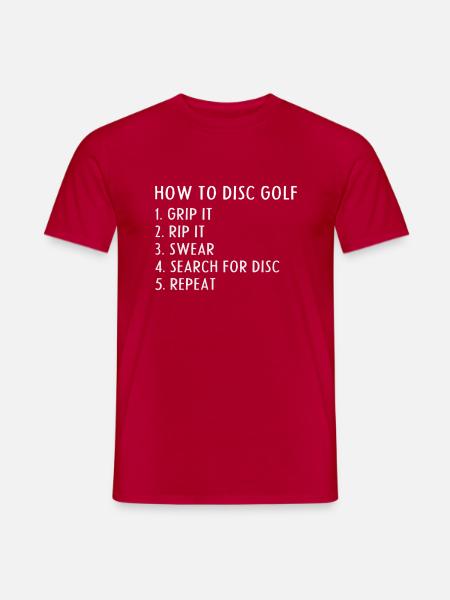 Disc Golf Lustiges Geschenk Frisbee Golf - Männer T-Shirt - Rot