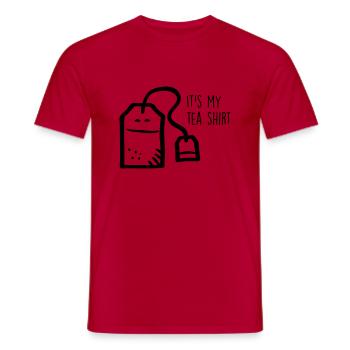 It's my tea shirt - Men's T-Shirt - red - Front - AI Model Male 178 dark (178cm)