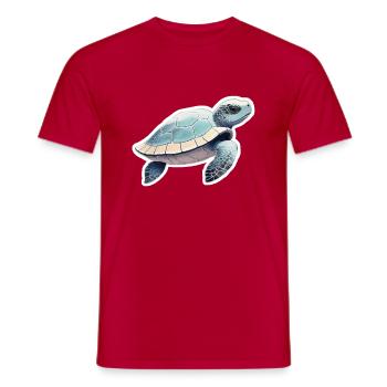 Turtle - Men's T-Shirt - red - Front - AI Model Male 178 dark (178cm)