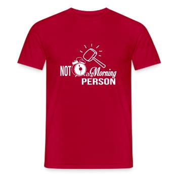 Not a Morning Person - Men's T-Shirt - red - Front - AI Model Male 178 dark (178cm)