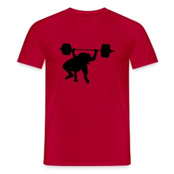 Bankdrücken - Männer T-Shirt - Rot - Vorne - AI Model Male 178 dark (178cm)