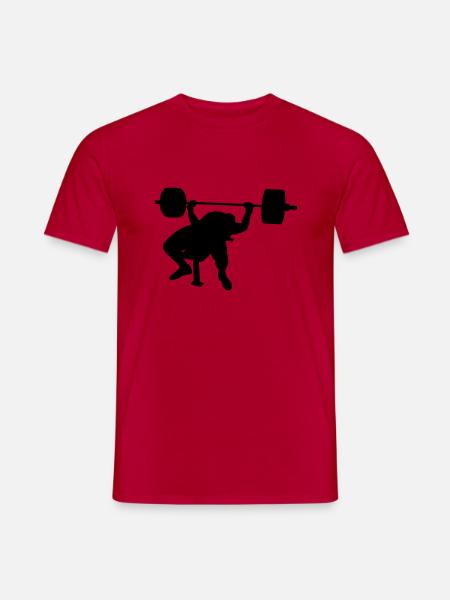 Bankdrücken - Männer T-Shirt - Rot