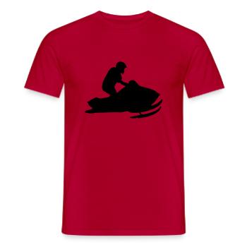 snowmobile - Männer T-Shirt - Rot - Vorne - AI Model Male 178 dark (178cm)