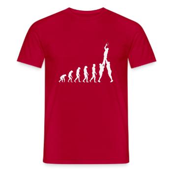 rugby - Men's T-Shirt - red - Front - AI Model Male 178 dark (178cm)