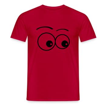 augen - Männer T-Shirt - Rot - Vorne - AI Model Male 178 dark (178cm)