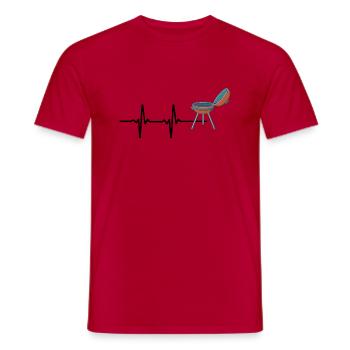 Grillerherz - Männer T-Shirt - Rot - Vorne - AI Model Male 178 dark (178cm)