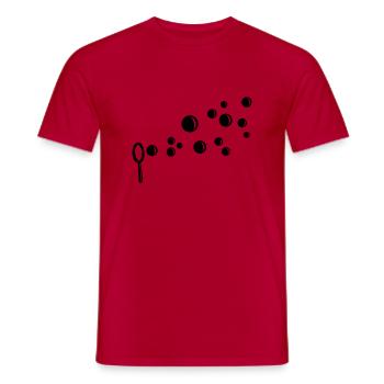 Seifenblasen - Männer T-Shirt - Rot - Vorne - AI Model Male 178 dark (178cm)