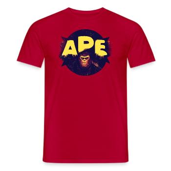 Ape - Männer T-Shirt - Rot - Vorne - AI Model Male 178 dark (178cm)