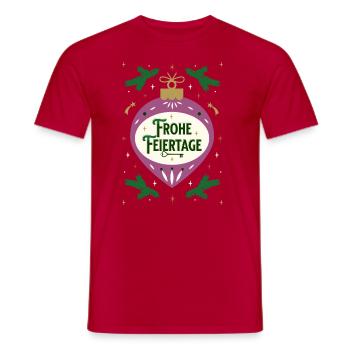 Frohe Feiertage - Männer T-Shirt - Rot - Vorne - AI Model Male 178 dark (178cm)