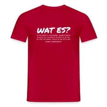Wat es? - Männer T-Shirt - Rot - Vorne - AI Model Male 178 dark (178cm)