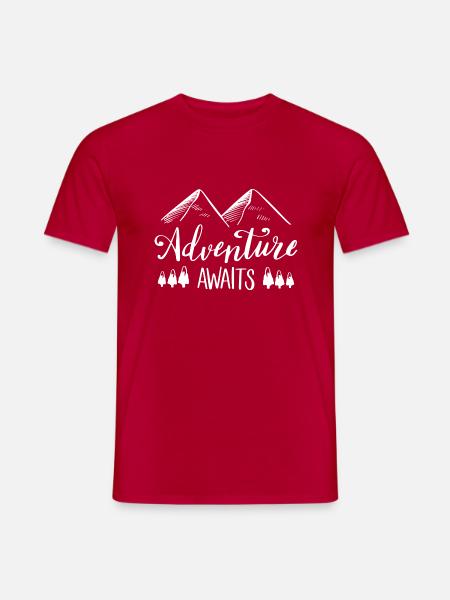 Adventure Awaits - Men's T-Shirt - red