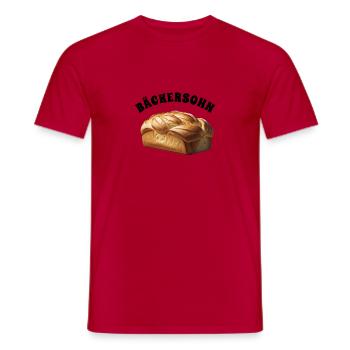 Bäckersohn Aufschrift Bäcker Backen - Männer T-Shirt - Rot - Vorne - AI Model Male 178 dark (178cm)