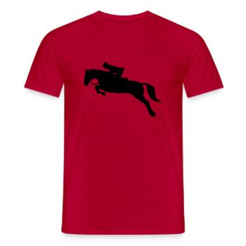 horse204 - Männer T-Shirt - Rot - Vorne - AI Model Male 178 dark (178cm)