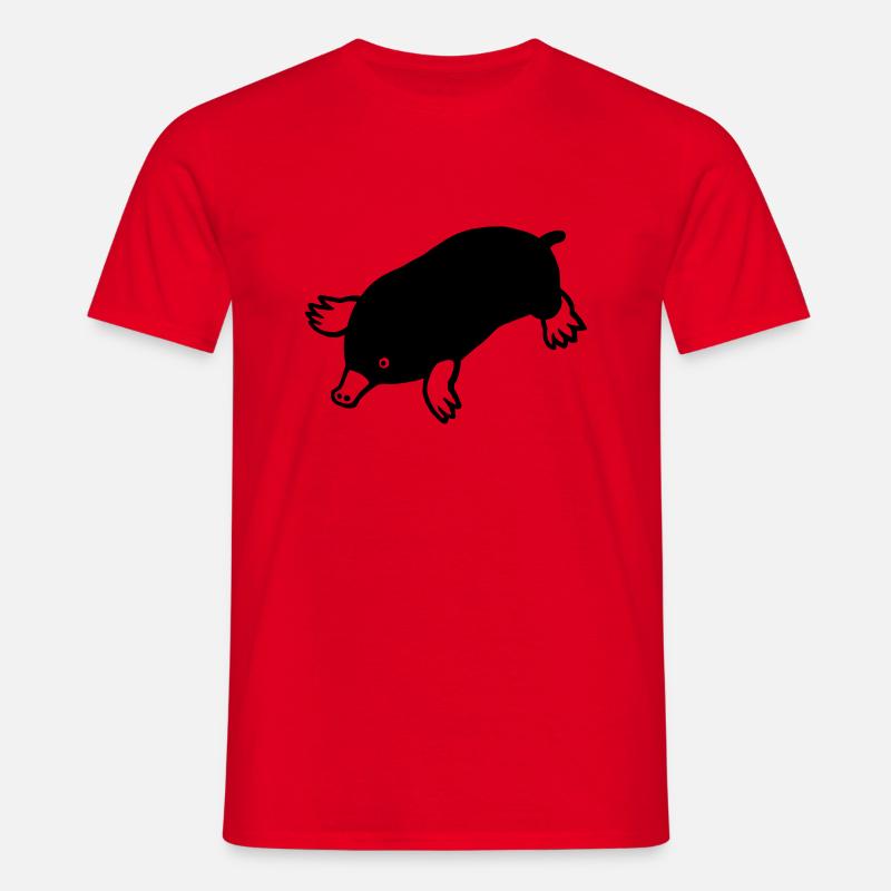 Maulwurf - Männer T-Shirt - Rot