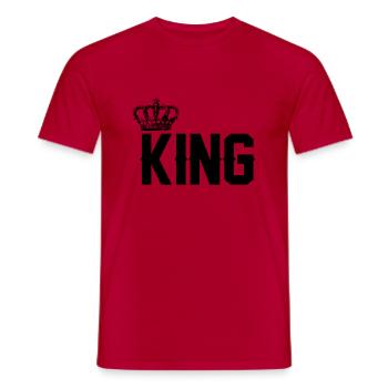 king - Männer T-Shirt - Rot - Vorne - AI Model Male 178 dark (178cm)