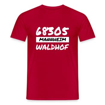 Mannheim Monnem Mannheimat - T-shirt homme - rouge - Devant - AI Model Male 178 dark (178cm)