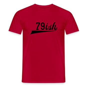 80. Geburtstag: 79ish - Männer T-Shirt - Rot - Vorne - AI Model Male 178 dark (178cm)