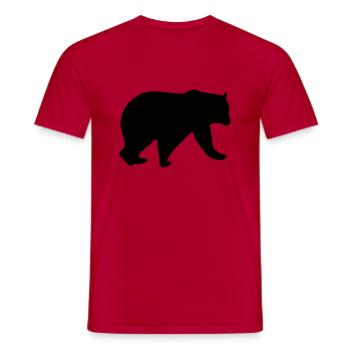 bear design - Männer T-Shirt - Rot - Vorne - AI Model Male 178 dark (178cm)