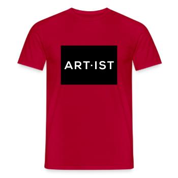 ArtIST 2 WHITE - Männer T-Shirt - Rot - Vorne - AI Model Male 178 dark (178cm)