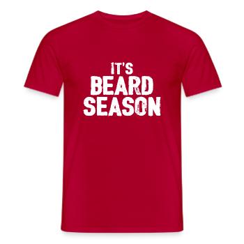 It´s Beard Season - Männer T-Shirt - Rot - Vorne - AI Model Male 178 dark (178cm)
