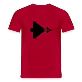 eurofighter_oben - Männer T-Shirt - Rot - Vorne - AI Model Male 178 dark (178cm)