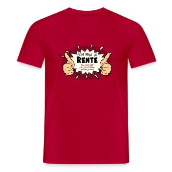 Endlich in Rente - Männer T-Shirt - Rot - Vorne - AI Model Male 178 dark (178cm)