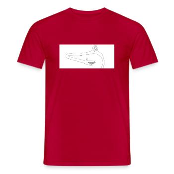 Elle est toute jeunette BLEURGH avignon - T-shirt homme - rouge - Devant - AI Model Male 178 dark (178cm)