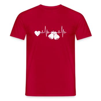 Boxer Kampfsport Herzschlag Boxhandschuhe Boxen - Männer T-Shirt - Rot - Vorne - AI Model Male 178 dark (178cm)