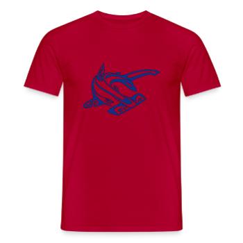 Hai Hammer blau - Männer T-Shirt - Rot - Vorne - AI Model Male 178 dark (178cm)