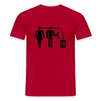 Bla bla bla / Frauenversteher - Men's T-Shirt - red - Front - AI Model Male 178 dark (178cm)