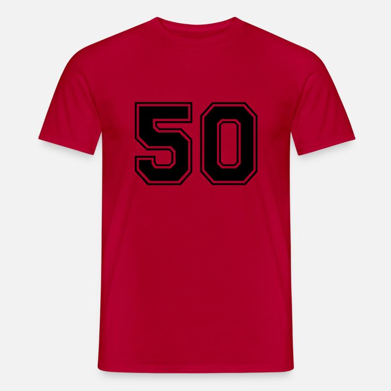 50 - T-shirt męski - czerwony