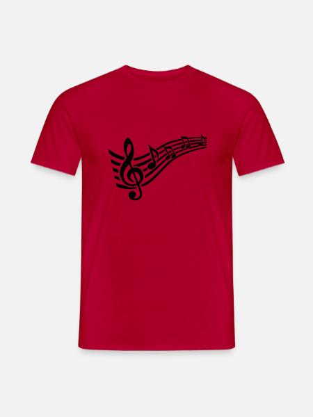 Notes music - Men's T-Shirt - red