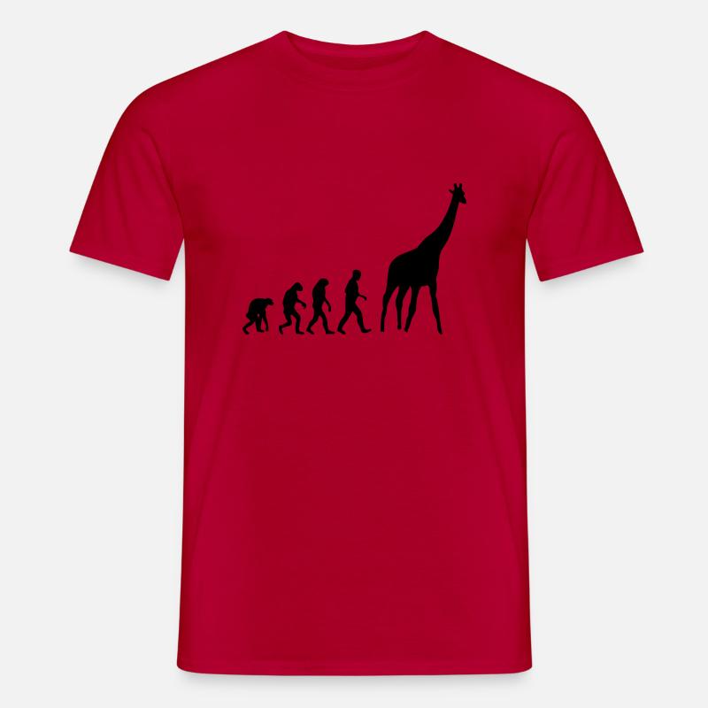 giraffe evolution - Männer T-Shirt - Rot