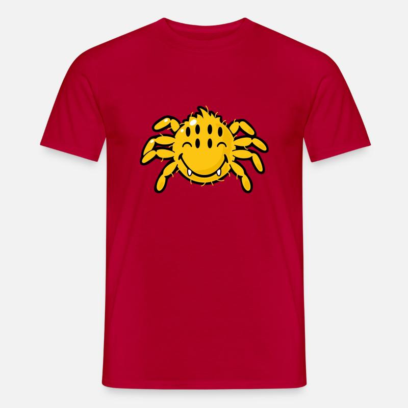Smiley Spider - Männer T-Shirt - Rot
