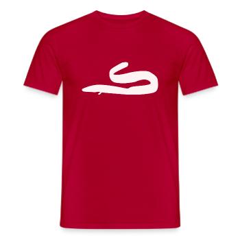 Aal weiss - Männer T-Shirt - Rot - Vorne - AI Model Male 178 dark (178cm)