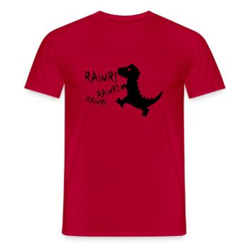 Dinosaur Dino - Men's T-Shirt - red - Front - AI Model Male 178 dark (178cm)