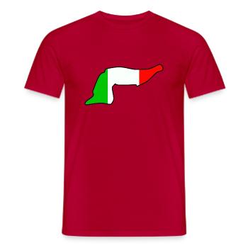 Imola Rennstrecke mit Flagge - Männer T-Shirt - Rot - Vorne - AI Model Male 178 dark (178cm)
