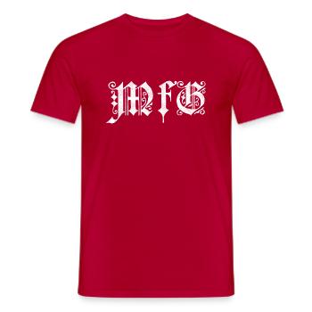 Mit freundlichen Grüßen - Männer T-Shirt - Rot - Vorne - AI Model Male 178 dark (178cm)