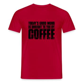Today's Good Mood Is Brought To You By Coffee 4 - Männer T-Shirt - Rot - Vorne - AI Model Male 178 dark (178cm)