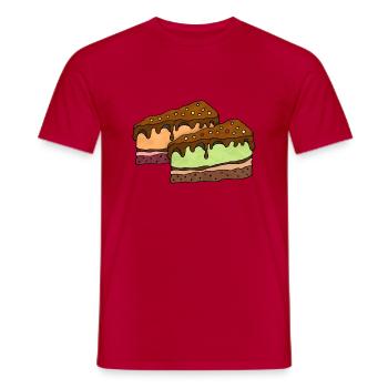 Cakes - Men's T-Shirt - red - Front - AI Model Male 178 dark (178cm)
