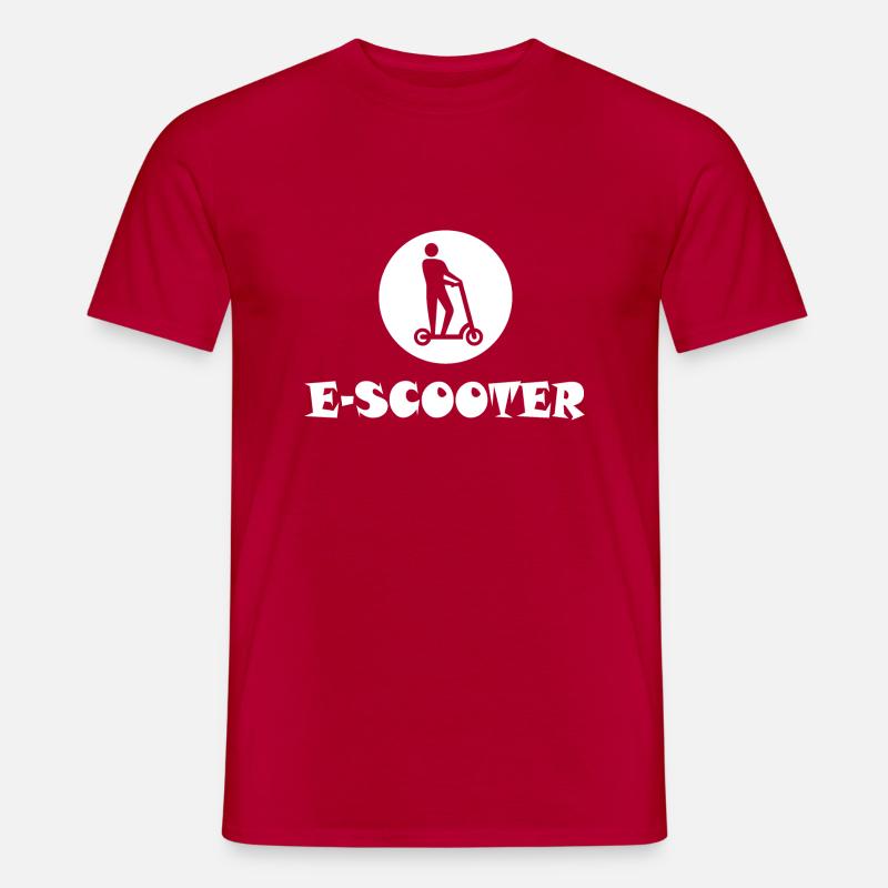 E-Scooter E-Roller Scooter - Männer T-Shirt - Rot