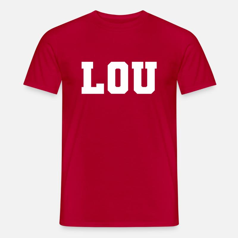 Name - Lou - Männer T-Shirt - Rot