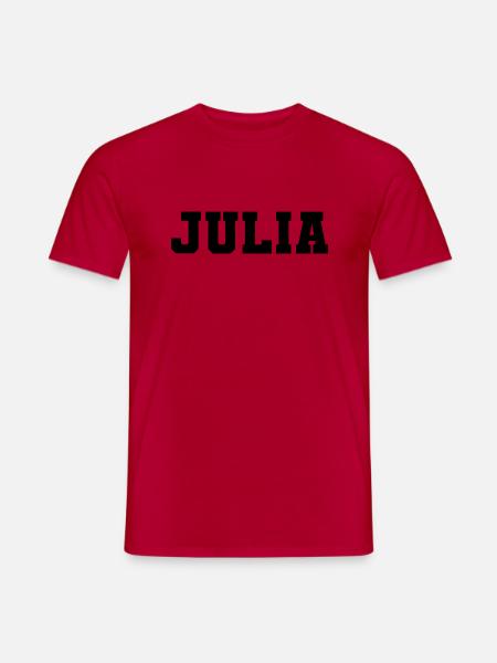 Name - Julia - Männer T-Shirt - Rot