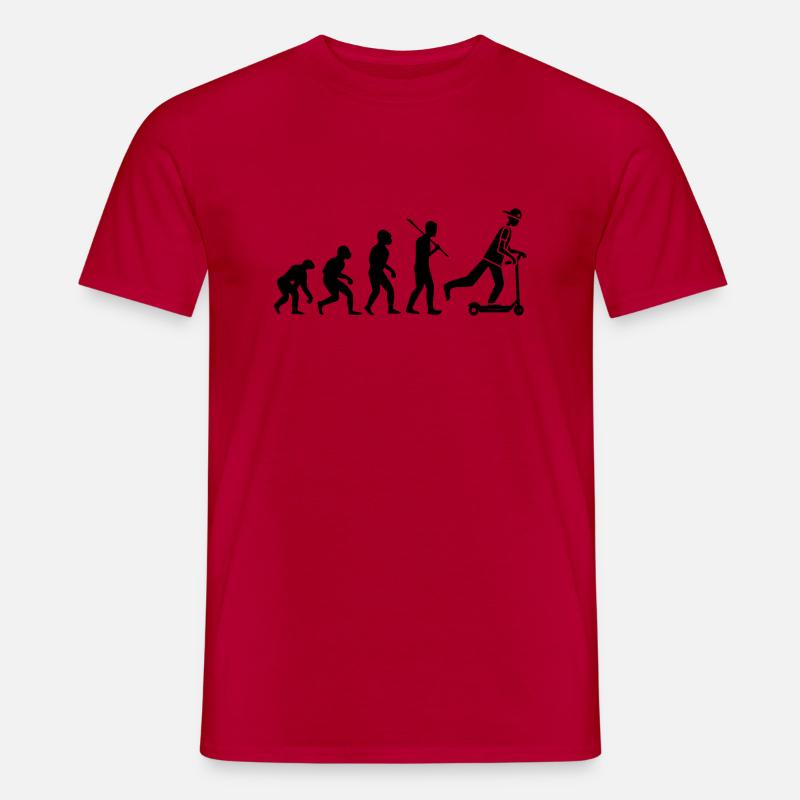 E-Scooter E-Roller Scooter - Männer T-Shirt - Rot