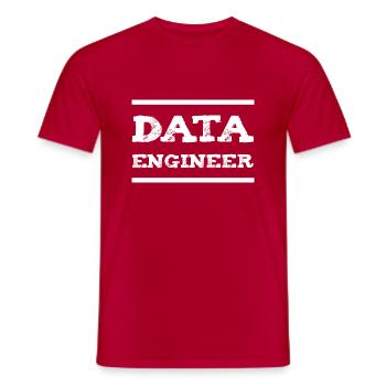Data Engineer Datentechniker IT Informatik - Männer T-Shirt - Rot - Vorne - AI Model Male 178 dark (178cm)
