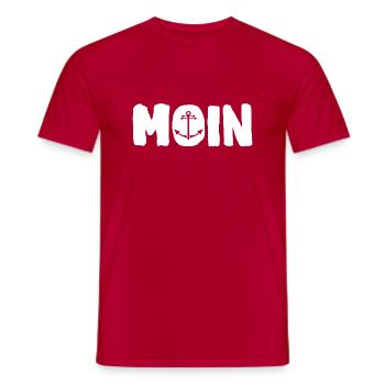 moin Anker Küsten Liebe - Männer T-Shirt - Rot - Vorne - AI Model Male 178 dark (178cm)