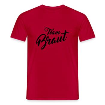 Team Braut - Männer T-Shirt - Rot - Vorne - AI Model Male 178 dark (178cm)